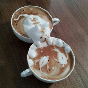 latte-art-chat-qui-regarde-poissons-Kazuki-Yamamoto-radis-rose