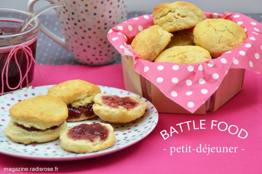 Battle food - recette scones - radis rose