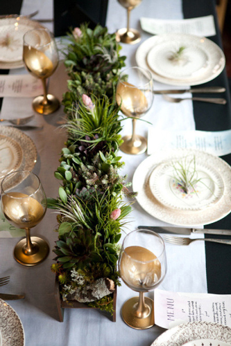 Inspiration décoration de table de noël - radis rose
