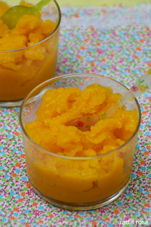 Une recette de sorbet mangue citron vert sans sorbetière toute simple pour un sorbet naturel par radis rose