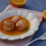 recette Saint-Jacques sauce orange gingembre