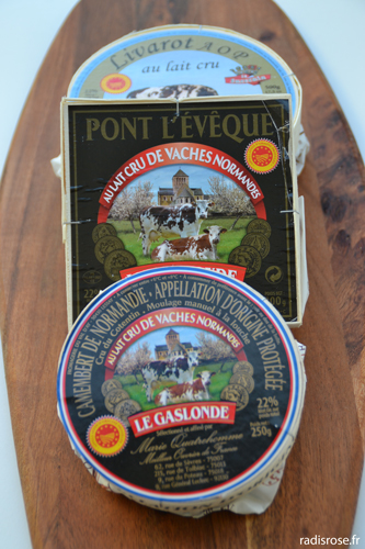 fromages AOP de Normandie par radis rose