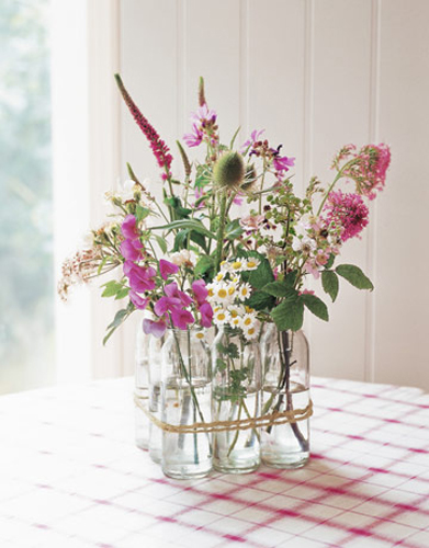 bouquet champêtre pour le printemps, Inspiration décoration de table de printemps par radis rose