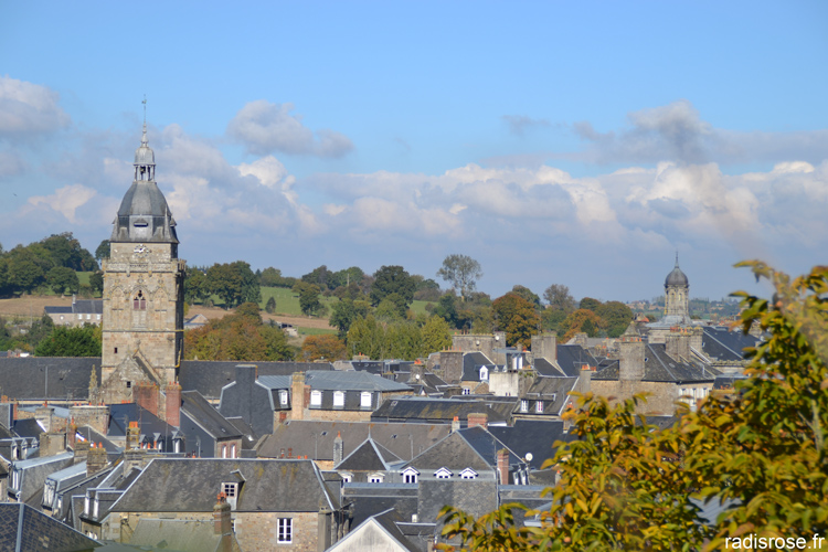 Villedieu-les-Poêles, petite ville de Normandie connue pour le travail du cuivre et ses cloches par radis rose