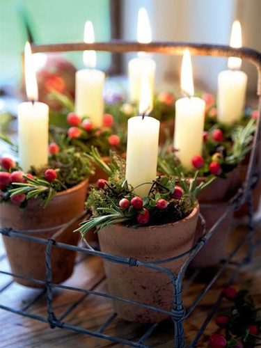 centre de table , Idées de décoration naturelle pour une table de Noël par radis rose #Noël #déco #deco #decoration #Noel