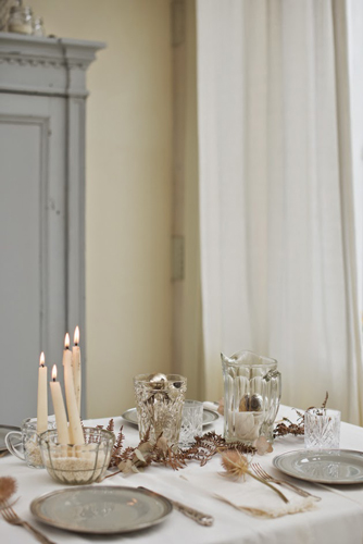 Idées de décoration naturelle pour une table de Noël par radis rose #Noël #déco #deco #decoration #Noel