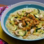 Recette végétarienne Curry de pois chiche au lait de coco et courgette par radis rose blog cuisine
