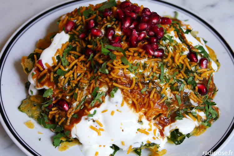 Desi Road, restaurant indien à Paris qui revisite la street food indienne, veg palak patta chaat