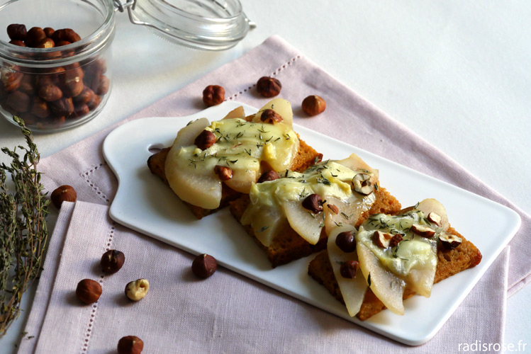 Tartine de pain d’épice Rocamadour poire et miel #rocamadour