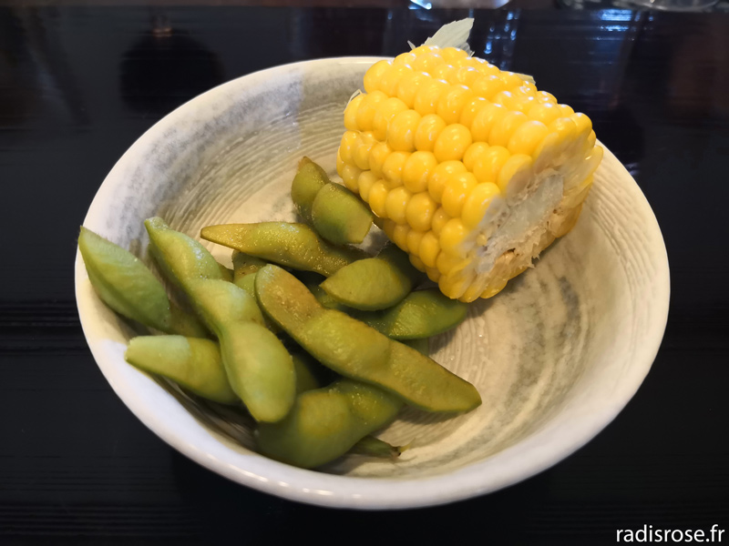 Edaname maïs, Déjeuner à la table d’hôtes d’Asafumi Yamashita, le maraîcher des chefs