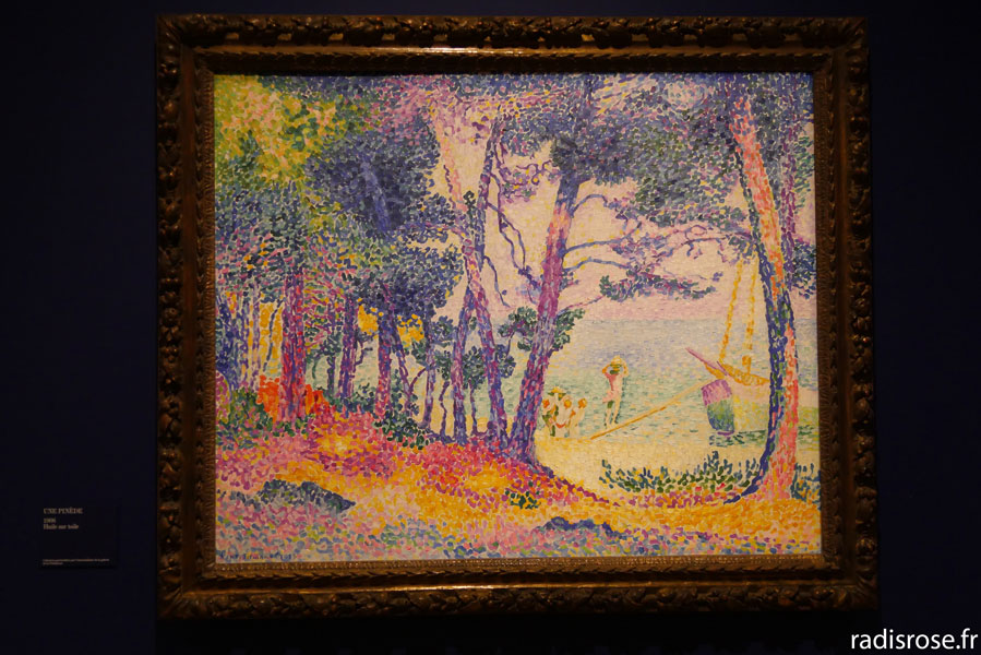 Henri-Edmond Cross au au musée des Impressionnismes représentatif de la peinture pointillisteBalade dans le village de Giverny, village des impressionnistes et de Claude Monet en Normandie