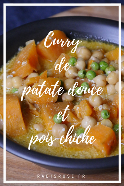Recette Curry de patate douce et pois chiche