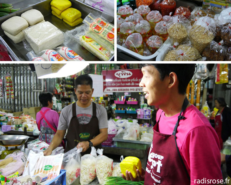 visite du marché, Cours de cuisine thaïlandaise à Chiang Maï avec Thaï Akha Kitchen