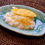 Mango sticky rice, riz gluant à la mangue recette typique de Thaïlande