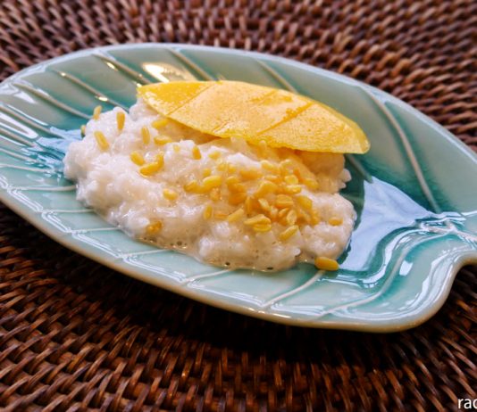 Mango sticky rice, riz gluant à la mangue recette typique de Thaïlande