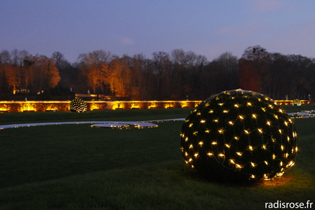 Noël aux mille et unes couleurs au château de Vaux-le-Vicomte, jardins