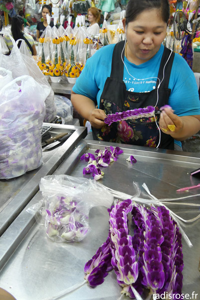 Visite du marché aux fleurs à Bangkok Pak Khlong Talat à Bangkok