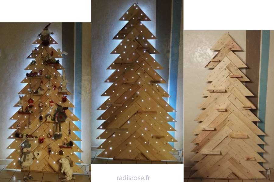 Idées de sapins de Noël réutilisables en bois de palette