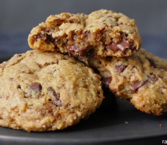 Recette cookies moelleux pépites de chocolat amande