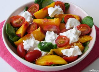 Recette Salade nectarine burrata tomate