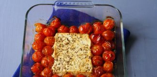 Recette pâtes à la feta tomates cerises au four